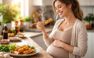 femme-enceinte-nems-cuisine-moderne