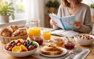 table-petit-dejeuner-fruits-lumiere-naturelle