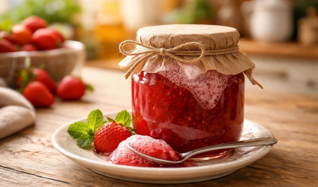 pot-confiture-maison-cuisine-floue