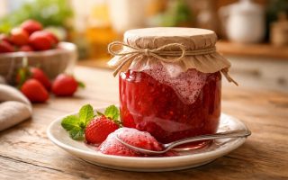 pot-confiture-maison-cuisine-floue