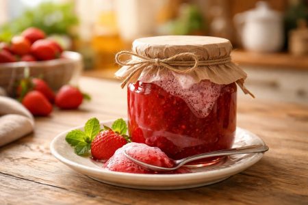 pot-confiture-maison-cuisine-floue
